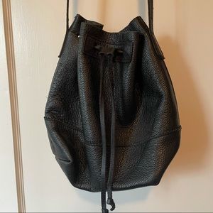 J Crew pebbled leather bucket bag